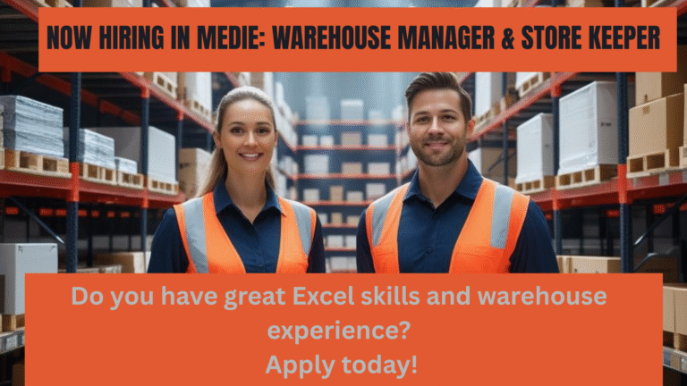 Warehouse Manager & Store Keeper Wanted