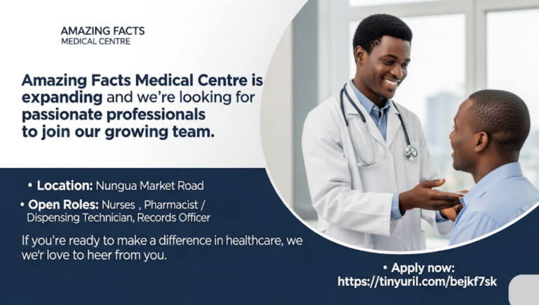 Now Hiring: Nurses, Pharmacist & Records Officer – Nungu