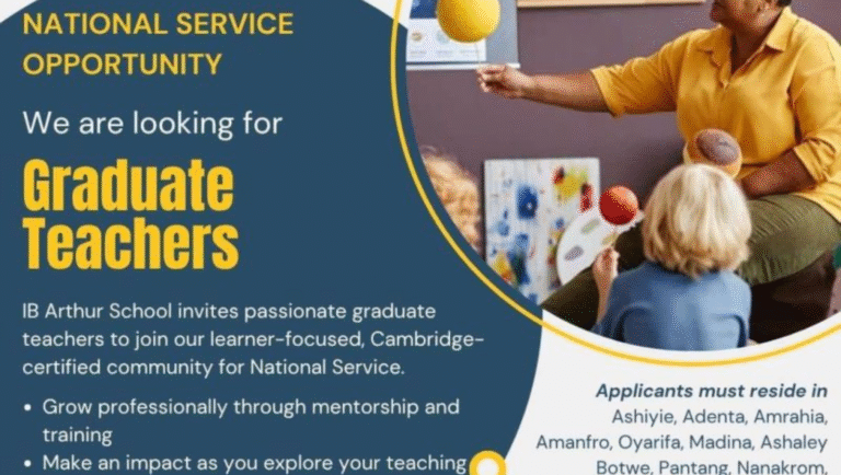 National Service Teaching Roles at IB Arthur School